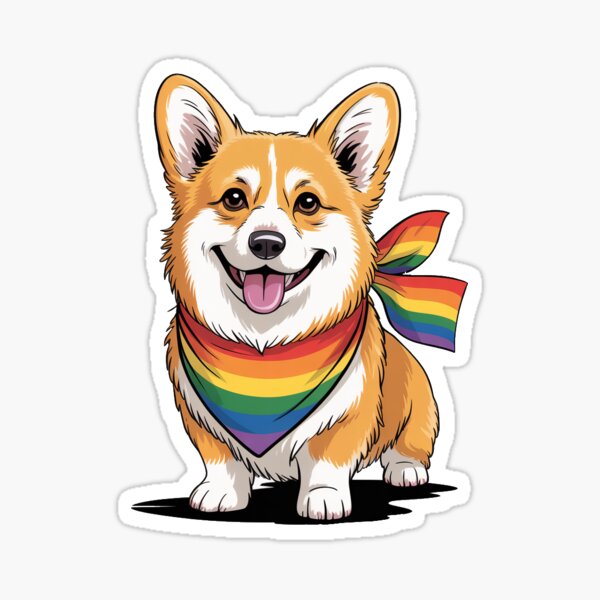 Item preview, Subtle Gay Pride Corgi designed and sold by lea-lani.
