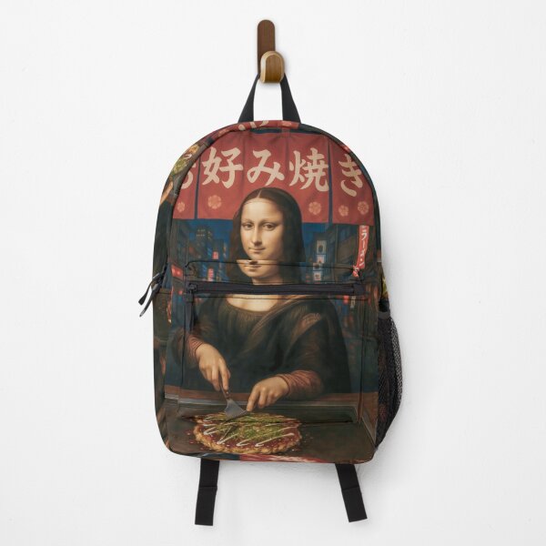 Item preview, Mona Lisa Cutting Okonomiyaki in Night Street designed and sold by mildaclairmo.