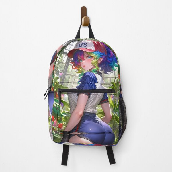 Item preview, Anime Curvy Rainbow Girl Baseball Uniform Strikes Confident Pose designed and sold by juniorcastros.