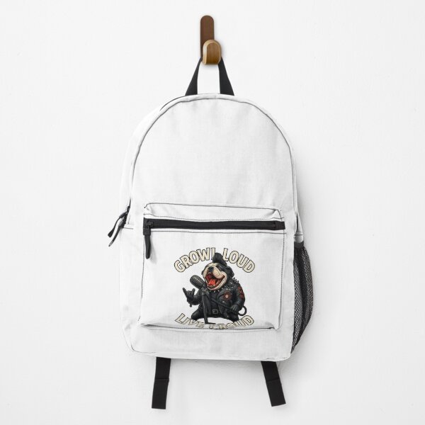 Item preview, Growl Loud Live Proud – Punk Bulldog Rock Art designed and sold by JenniferCreaArte .