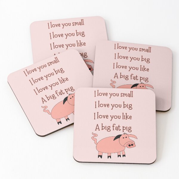 Item preview, "I love you like a big fat pig" Gloria the Pig by Everything Eli designed and sold by EverythingEli.