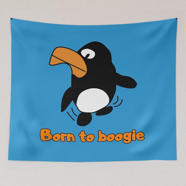 Item preview, "Born to boogie" Dancing Penguin by Everything Eli designed and sold by EverythingEli.