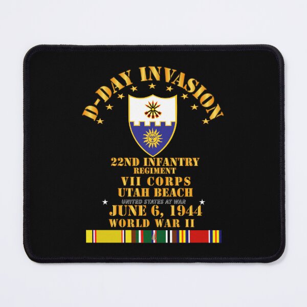 Item preview, Army - 22nd Infantry Regt - VII Corps - D Day w SVC designed and sold by Military Insignia Products.