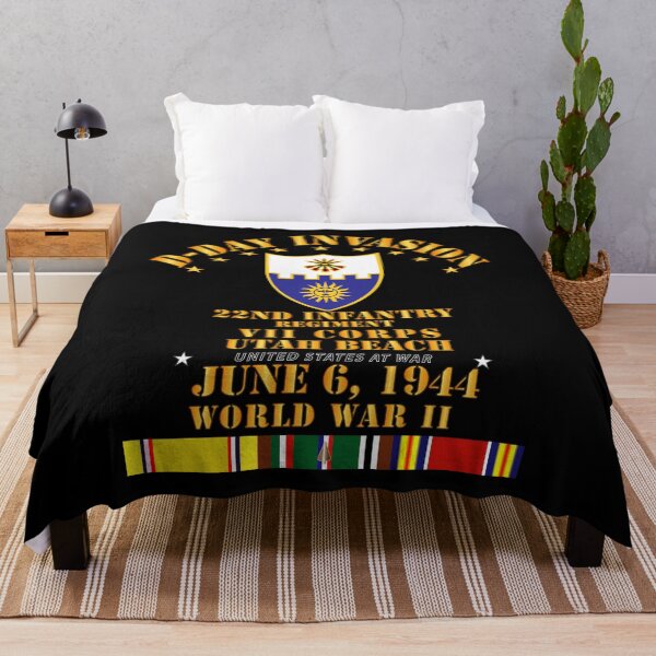 Item preview, Army - 22nd Infantry Regt - VII Corps - D Day w SVC designed and sold by Military Insignia Products.