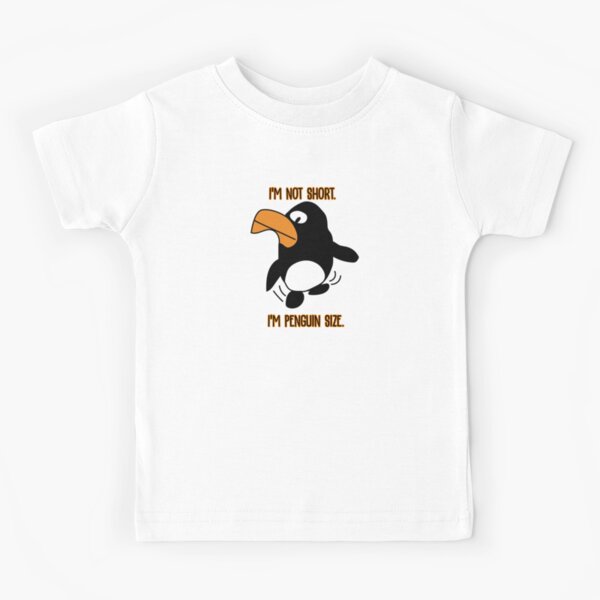 Item preview, "I'm not short. I'm penguin size" Dancing Penguin by Everything Eli designed and sold by EverythingEli.