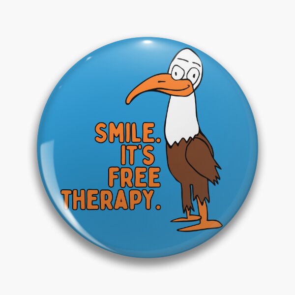 Item preview, Smiling Eagle "Smile. It's free therapy" by Everything Eli designed and sold by EverythingEli.