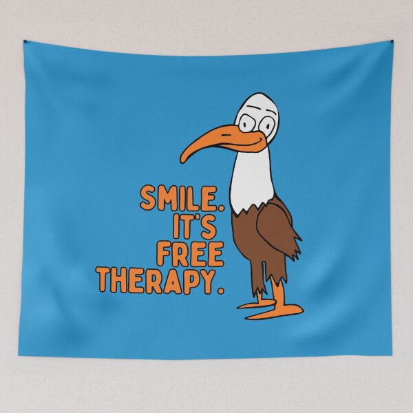 Item preview, Smiling Eagle "Smile. It's free therapy" by Everything Eli designed and sold by EverythingEli.
