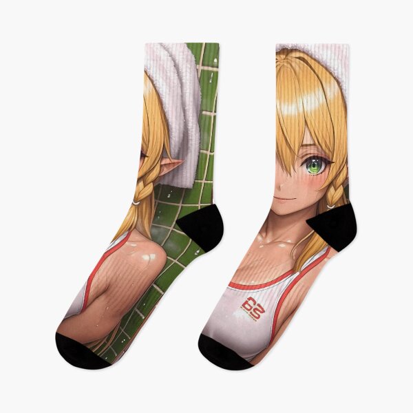 Item preview, Leafa Sword Art Online Anime Girl Mojada Rubia Trenzas Gemelas Gimnasio Brillo designed and sold by bolleykoldl.