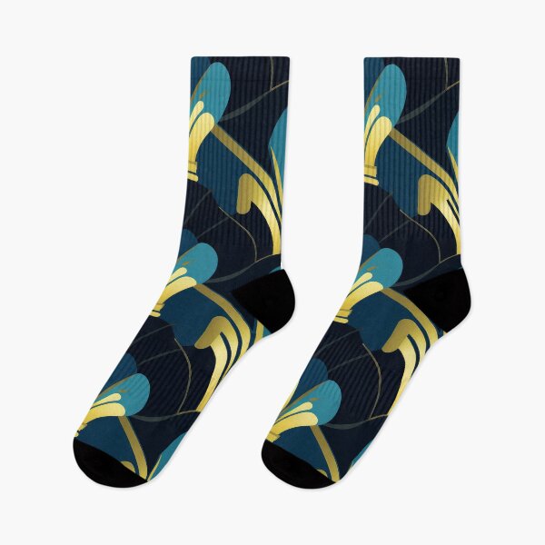 Item preview, Blue, Cyan And Golden Hues Art Deco Pattern designed and sold by DEC02.
