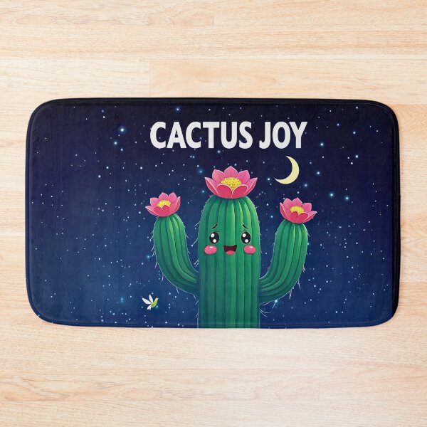 Item preview, Cactus Joy – Adorable Cartoon Desert Under Moonlight designed and sold by Taans-Creation.