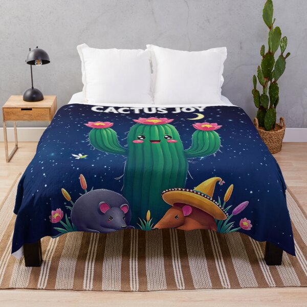 Item preview, Cactus Joy – Adorable Cartoon Desert Under Moonlight designed and sold by Taans-Creation.