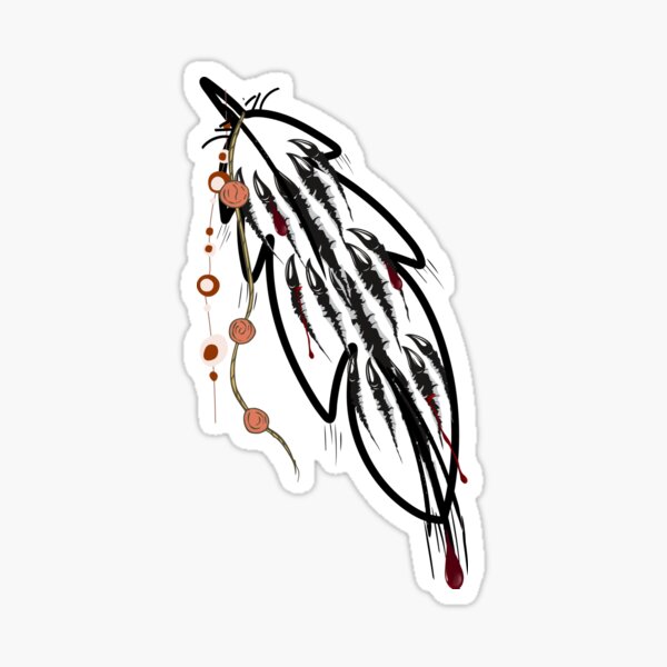 One single feather Sticker