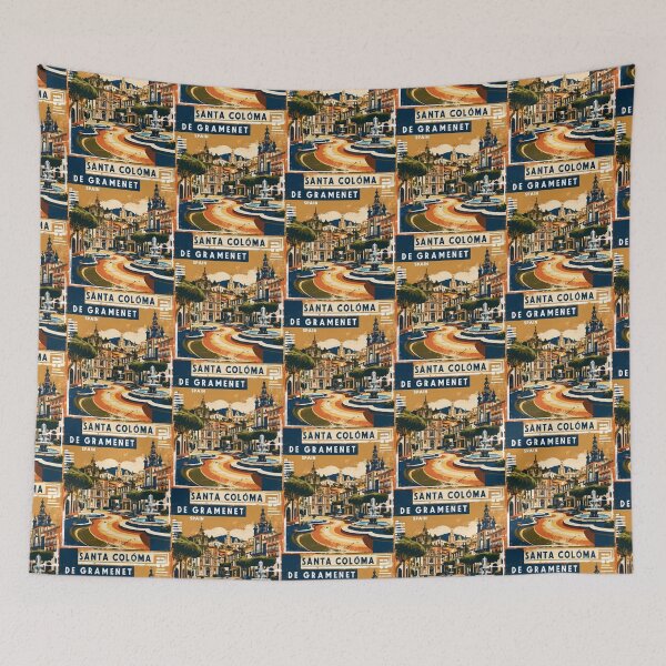 Item preview, Santa Coloma de Gramenet Spain Vintage Travel Tourism designed and sold by TravelersGems.