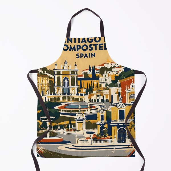 Item preview, Santiago de Compostela Spain Vintage Travel Tourism designed and sold by TravelersGems.