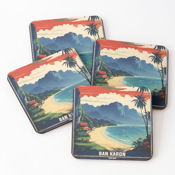 Item preview, Ban Karon Thailand Vintage Retro Travel Tourism designed and sold by TravelersGems.