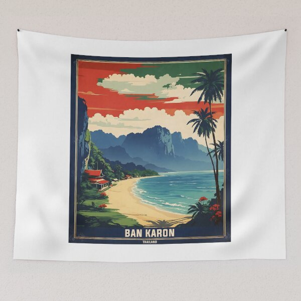 Item preview, Ban Karon Thailand Vintage Retro Travel Tourism designed and sold by TravelersGems.