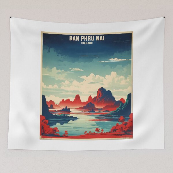 Item preview, Ban Phru Nai Thailand Vintage Retro Travel Tourism designed and sold by TravelersGems.