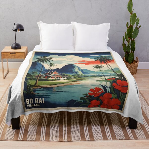 Item preview, Bo Rai Thailand Vintage Retro Travel Tourism designed and sold by TravelersGems.