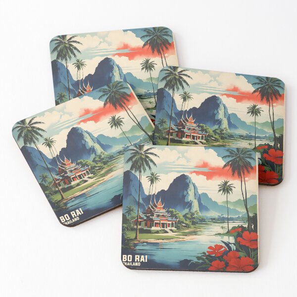 Item preview, Bo Rai Thailand Vintage Retro Travel Tourism designed and sold by TravelersGems.