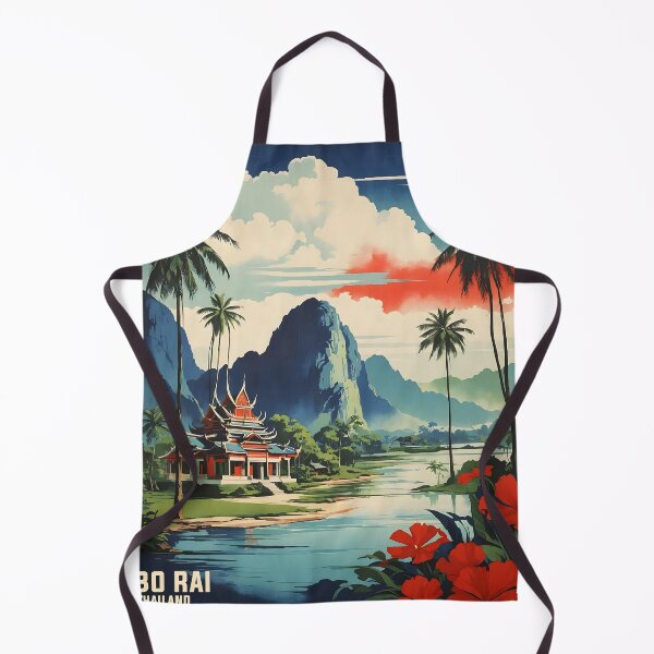 Item preview, Bo Rai Thailand Vintage Retro Travel Tourism designed and sold by TravelersGems.