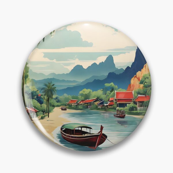 Item preview, Bueng Kan Thailand Vintage Retro Travel Tourism designed and sold by TravelersGems.