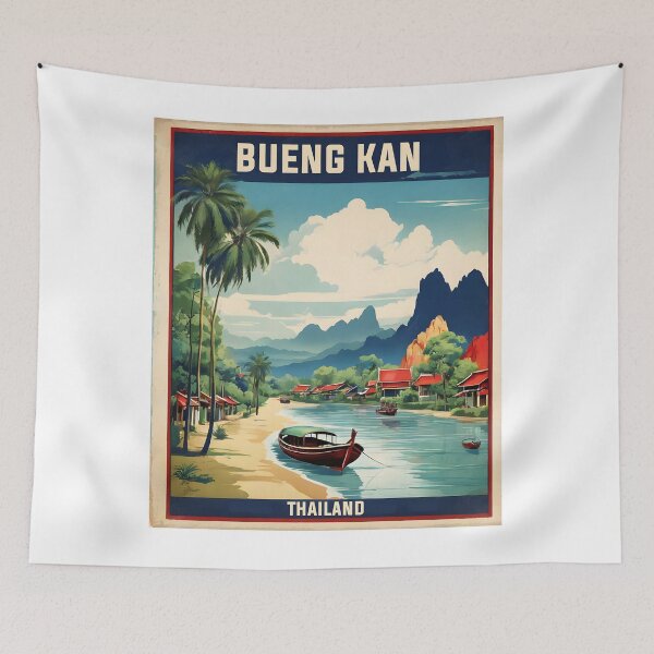 Item preview, Bueng Kan Thailand Vintage Retro Travel Tourism designed and sold by TravelersGems.