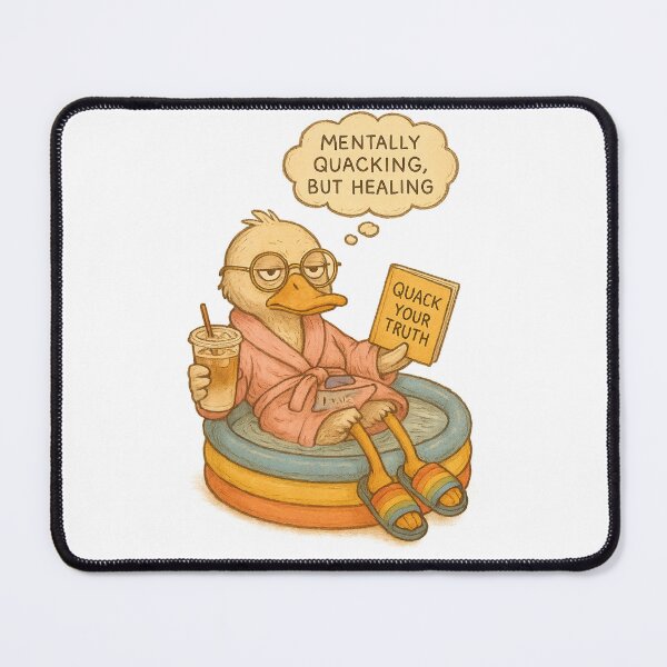 Item preview, Mentally Quacking But Healing – Funny Duck Self-Care designed and sold by TeesAndSass.