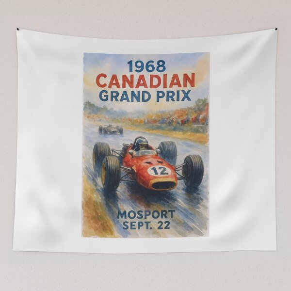 Item preview, 1968 canadian Grand Prix Automobile Race poster  designed and sold by retrographics.