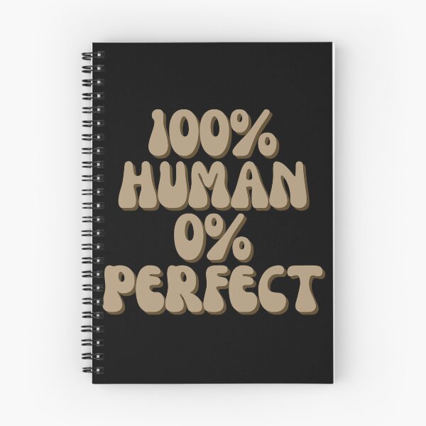 Item preview, 100% Human 0% Perfect – Retro Imperfection Self-Love designed and sold by TeesAndSass.