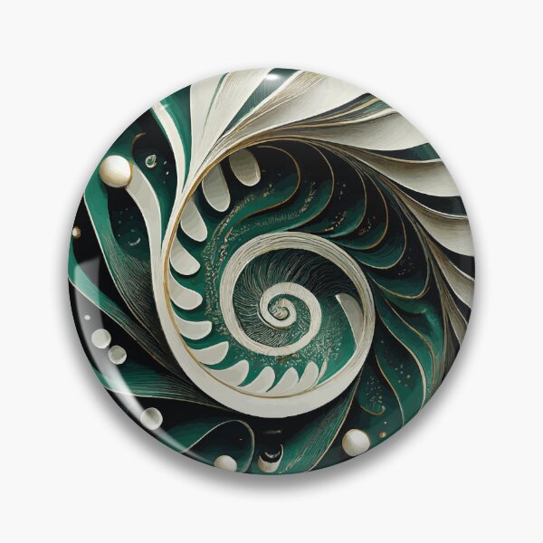 Item preview, Abstract Spiral  Green and White 176 designed and sold by Vicky Brago-Mitchell®.