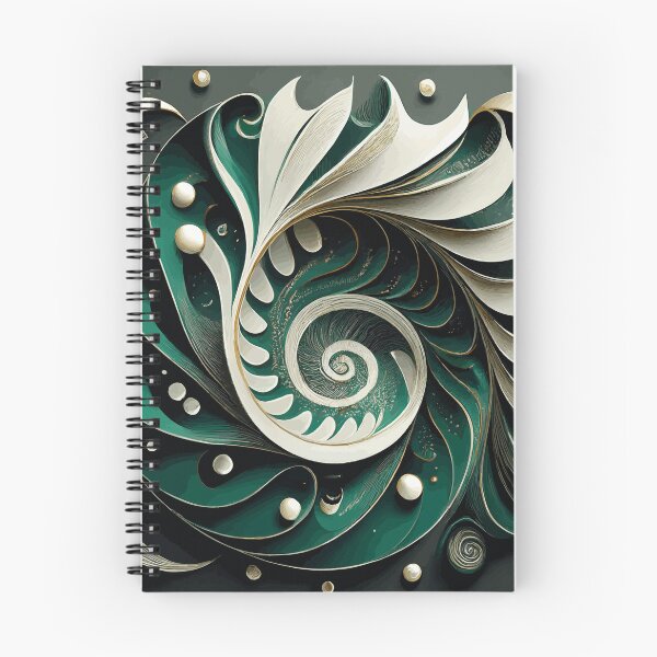 Item preview, Abstract Spiral  Green and White 176 designed and sold by Vicky Brago-Mitchell®.