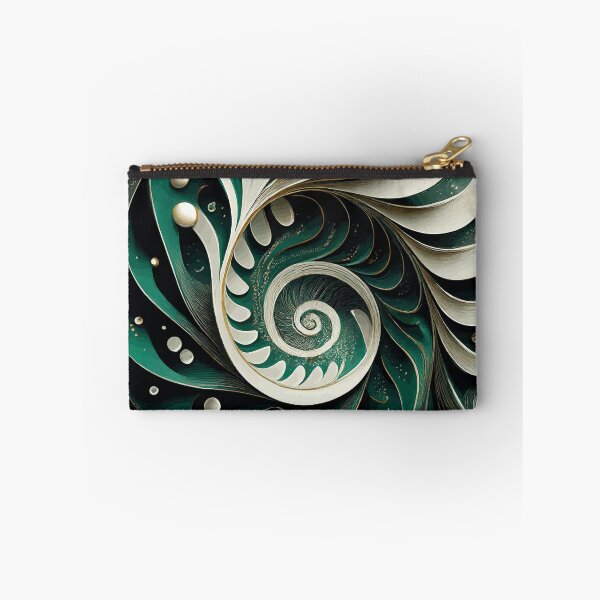 Item preview, Abstract Spiral  Green and White 176 designed and sold by Vicky Brago-Mitchell®.