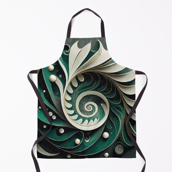Item preview, Abstract Spiral Green and White 176 designed and sold by Vicky Brago-Mitchell®.