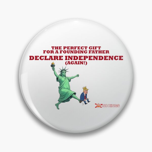 Item preview, Lady Liberty Declare Independance No Kings Trump Protest Flair designed and sold by ProtestThreads.