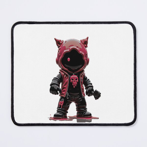 Item preview, Drip Skull Cat – Glossy Darkcore Character in Red & Black Streetwear designed and sold by Dark-Circuit-Haven.