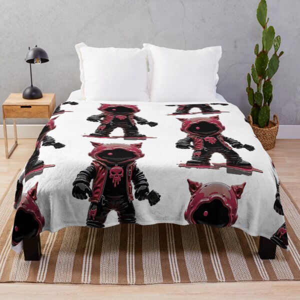 Item preview, Drip Skull Cat – Glossy Darkcore Character in Red & Black Streetwear designed and sold by Dark-Circuit-Haven.