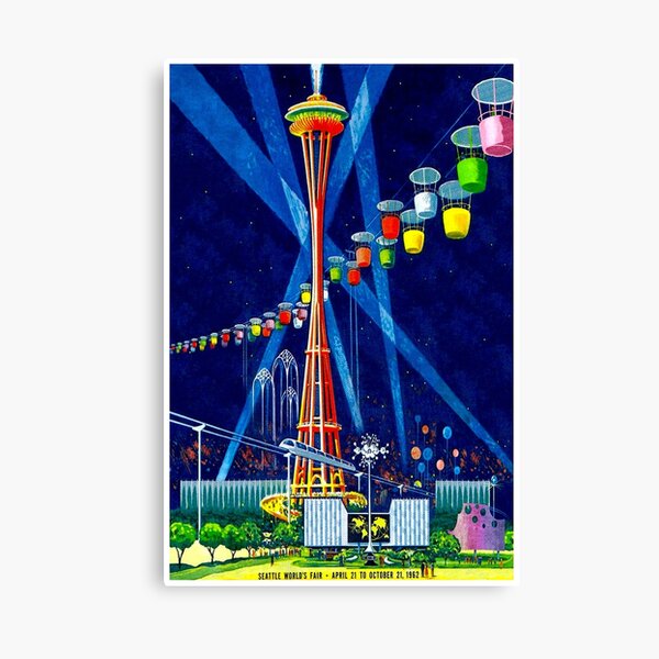 Item preview, SEATTLE WORLDS FAIR : Vintage 1962 Advertising Print designed and sold by posterbobs.