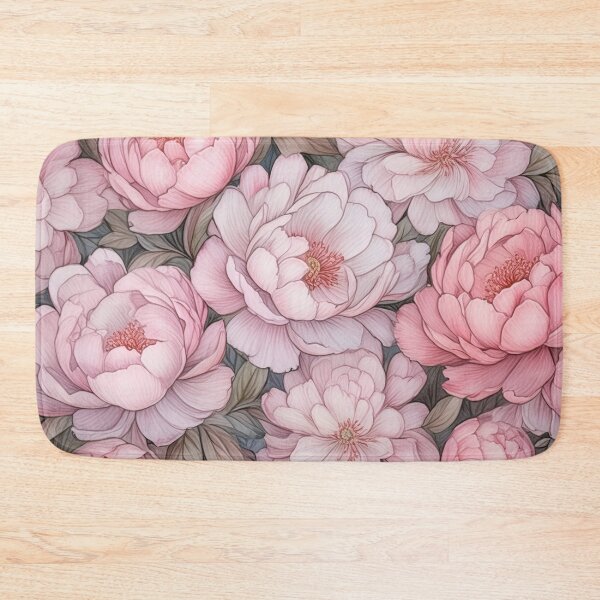 Item preview, A tapestry of detailed pink flowers showcases the beauty of nature through digital art designed and sold by homydesign.