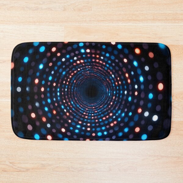 Item preview, An abstract image features a swirling tunnel or vortex created by glowing blue and orange lights leading to darkness designed and sold by homydesign.