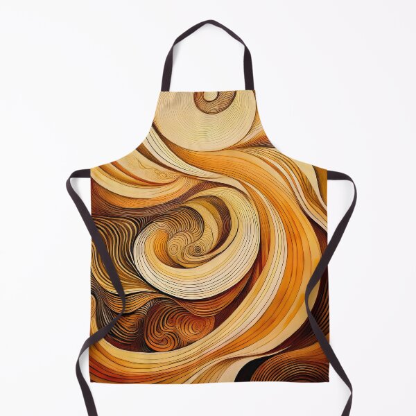 Item preview, An abstract pattern features swirling organic lines and shapes in warm, earthy tones of orange, yellow, and brown designed and sold by homydesign.
