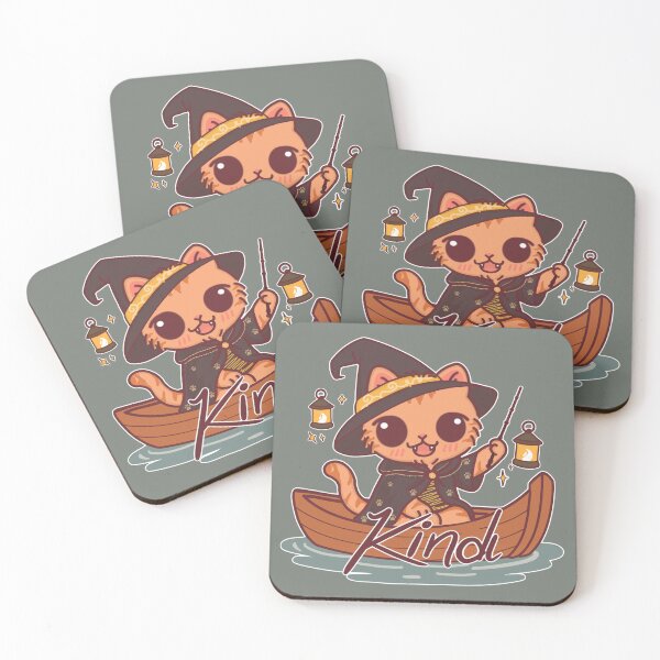Item preview, Kind Wizard Cat – Cute Orange Tabby in Magic Boat designed and sold by BGMeYou.
