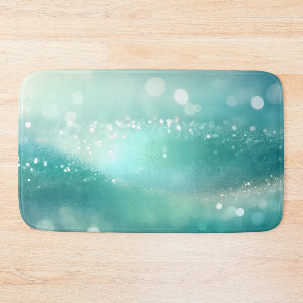 Item preview, A serene, abstract background with soft teal hues, shimmering particles, and blurred bokeh lights, creating a dreamlike atmosphere designed and sold by homydesign.