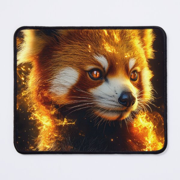 Item preview, Portrait Flaming Red Panda Fire Glow Mystical Spirit Animal designed and sold by mugonneazh.