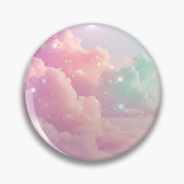 Item preview, Soft pastel clouds in pink, purple, and blue hues float gently, sprinkled with tiny sparkles that add a touch of magic to the serene scene designed and sold by homydesign.