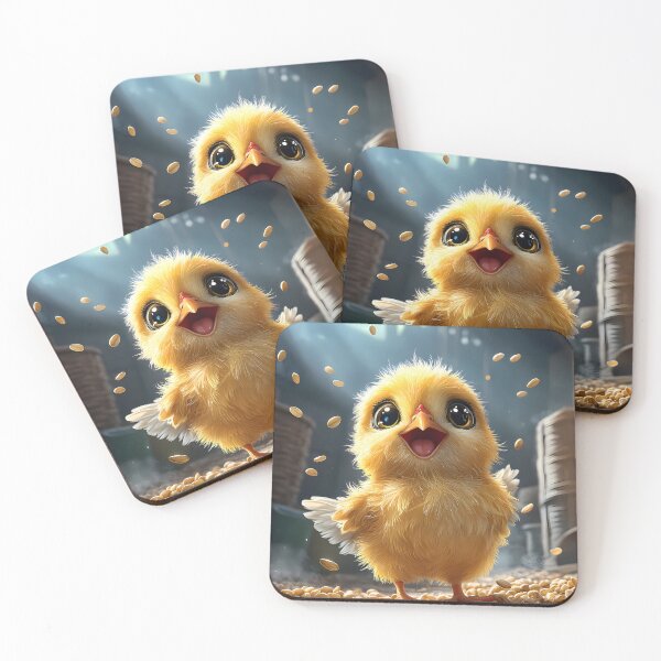 Item preview, Animal Cute Pond Joyful Baby Chick Dancing Under Golden Farm Light designed and sold by lassedgkotsij.