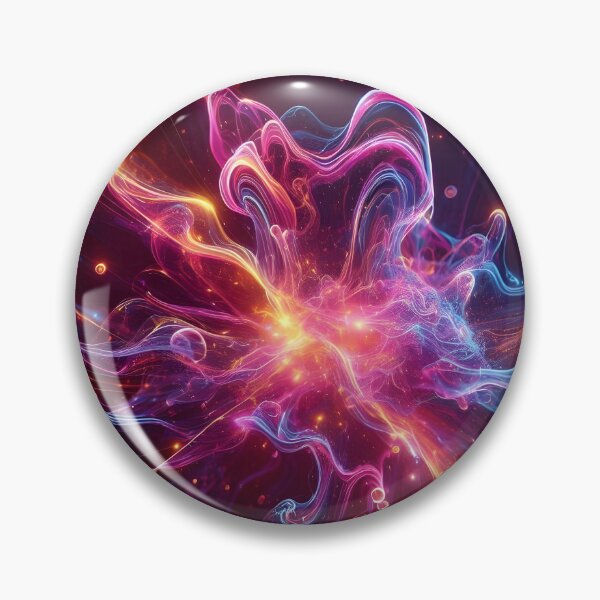 Item preview, A vibrant, abstract explosion of colorful energy with glowing lines and spheres against a dark background designed and sold by homydesign.