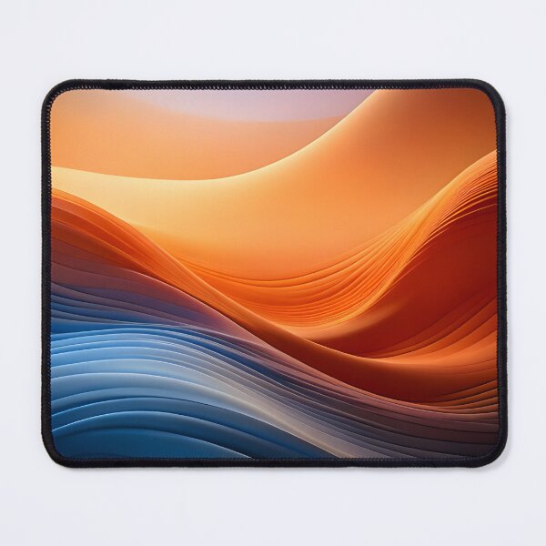 Item preview, Smooth, flowing forms in warm orange and cool blue hues create a serene, abstract landscape designed and sold by homydesign.