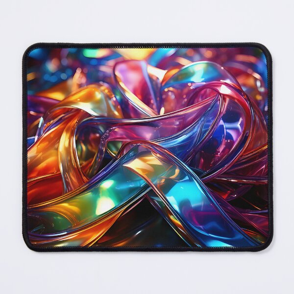 Item preview, Ribbons of vibrant colors intertwine and gleam against a dark backdrop, creating a mesmerizing play of light and form designed and sold by homydesign.