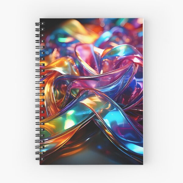 Item preview, Ribbons of vibrant colors intertwine and gleam against a dark backdrop, creating a mesmerizing play of light and form designed and sold by homydesign.