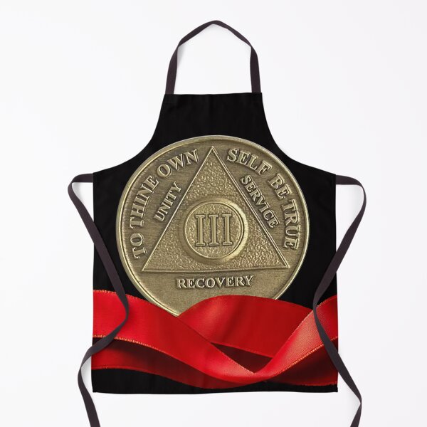 Item preview, 3 Year Recovery Coin Red Ribbon designed and sold by ApexDesigners.